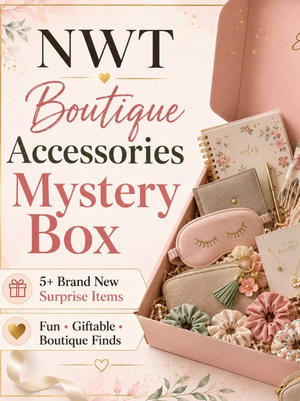 NWT 5+ Items Surprise Boutique Accessories Mystery Box Gifts